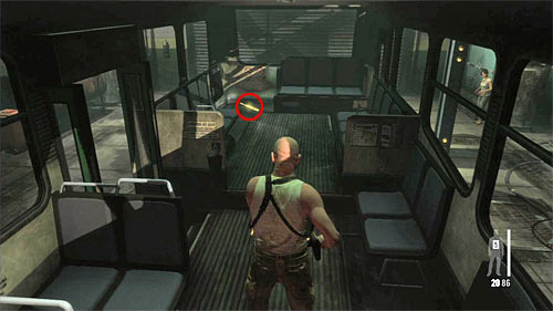 SECRET 5 [Golden Gun - FAL 2/3]: In the storehouse, in the room where the bus is parked - Clues and Golden Guns - Chapter X - Collectibles - Max Payne 3 Game Guide & Walkthrough
