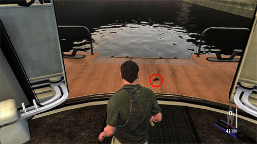 SECRET 4 [Clue 3/8 - Blood Trail]: At the back of yacht, just after getting out from engine room - Clues and Golden Guns - Chapter XI - Collectibles - Max Payne 3 Game Guide & Walkthrough