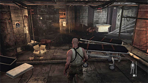 SECRET 1 [Clue 1/6 - Gurney]: Where you find first thugs - Clues and Golden Guns - Chapter XII - Collectibles - Max Payne 3 Game Guide & Walkthrough