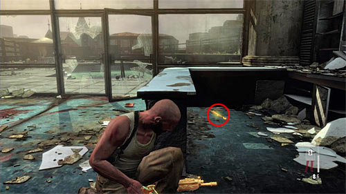 SECRET 8 [Golden Gun - FMP G3S Rifle 2/3]: Behind the counter, in the room next to the empty swimming pool - Clues and Golden Guns - Chapter XII - Collectibles - Max Payne 3 Game Guide & Walkthrough