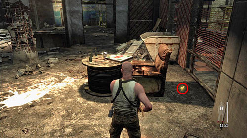 SECRET 10 [Golden Gun - FMP G3S Rifle 3/3]: Behind the armchair in the lower sector, where you plant C4 on red pillars - Clues and Golden Guns - Chapter XII - Collectibles - Max Payne 3 Game Guide & Walkthrough