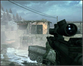 Once you see the truck, wait for most of the guards to walk away [1] and kill the enemy standing in the door [2] - Running with wolves... - p. 2 - Walkthrough - Medal of Honor - Game Guide and Walkthrough