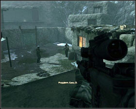 Your companion will take care of the guard [1] and you will have to eliminate the three others a bit further [2] - Running with wolves... - p. 2 - Walkthrough - Medal of Honor - Game Guide and Walkthrough