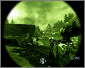 Once they're all dead, hide behind the nearby shelter [1] and kill more incoming enemies [2] - Dorothy's a bitch - p. 2 - Walkthrough - Medal of Honor - Game Guide and Walkthrough