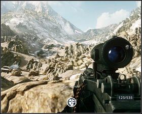 Once you regain consciousness after the explosion [1], start covering your companions [2] - Belly of the Beast - p. 2 - Walkthrough - Medal of Honor - Game Guide and Walkthrough