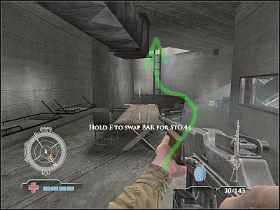 Now you will have to get closer to a new entrance which leads to a new bunker structure - Assemble at Main Control Room - Operation Der Flakturm - Medal of Honor: Airborne - Game Guide and Walkthrough