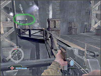 Before you decide to proceed any further, you will have to eliminate a soldier who is equipped with a rocket launcher - Assemble at Main Control Room - Operation Der Flakturm - Medal of Honor: Airborne - Game Guide and Walkthrough