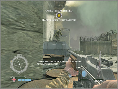 1 - Eliminate Enemies on Halftracks - Operation Der Flakturm - Medal of Honor: Airborne - Game Guide and Walkthrough