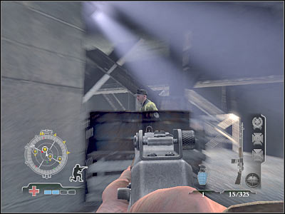 The control room is going to be located to your left - Disable Ammunition Lift Controls - part 2 - Operation Der Flakturm - Medal of Honor: Airborne - Game Guide and Walkthrough