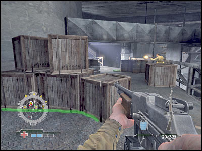 We'll try playing more aggressively here - Disable Ammunition Lift Controls - part 2 - Operation Der Flakturm - Medal of Honor: Airborne - Game Guide and Walkthrough