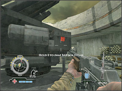 The second artillery gun will be located to the east - Destroy Artillery Guns - Operation Der Flakturm - Medal of Honor: Airborne - Game Guide and Walkthrough