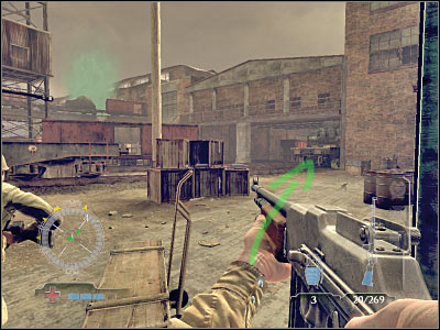 Your final objective can be found to your left - Destroy Tanks on Railcars - part 2 - Operation Varsity - Medal of Honor: Airborne - Game Guide and Walkthrough