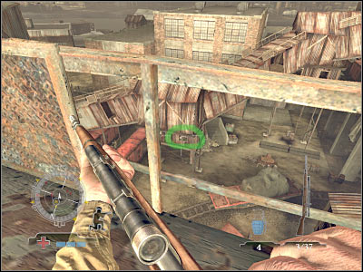 Now you should take a closer look at the area with the tanks - Destroy Tanks on Railcars - part 2 - Operation Varsity - Medal of Honor: Airborne - Game Guide and Walkthrough