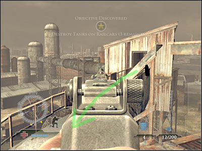 The first sniper will be standing inside one of the carriages - Destroy Tanks on Railcars - part 1 - Operation Varsity - Medal of Honor: Airborne - Game Guide and Walkthrough