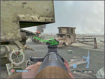 Now you should try and secure left side of the bridge - Knock-out Tiger Tank #2 - part 1 - Operation Market Garden - Medal of Honor: Airborne - Game Guide and Walkthrough