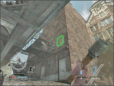 Once you've secured this area, use the stairs to get to the highest floor - Assemble with Airborne at Bridge Surface - Operation Market Garden - Medal of Honor: Airborne - Game Guide and Walkthrough