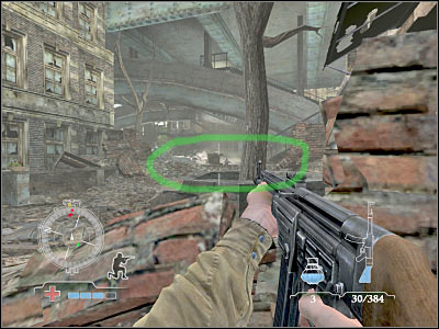 You can't stay here forever, so go ahead and try to move forward - Assemble with Airborne at Bridge Surface - Operation Market Garden - Medal of Honor: Airborne - Game Guide and Walkthrough