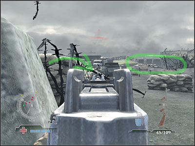 You will have to be heading east, because this is the main path leading to the first bunker - Clear and Secure Pillbox - part 1 - Operation Neptune - Medal of Honor: Airborne - Game Guide and Walkthrough