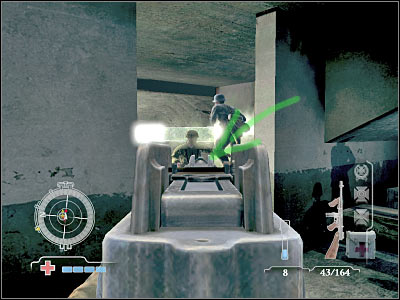 The last group is standing just around this corner - Clear and Secure Spotting Tower - part 2 - Operation Neptune - Medal of Honor: Airborne - Game Guide and Walkthrough