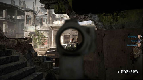 The next task is to get through the building on the right side of the street, so you can flank the car with heavy MG - Mission 03: Shore Leave - Campaign - Medal of Honor: Warfighter - Game Guide and Walkthrough