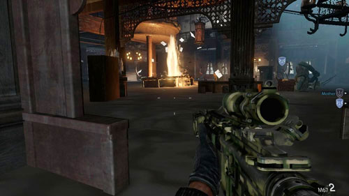 When Mother runs out from behind the desk, locate enemies in front (i - Mission 06: Rip Current - Campaign - Medal of Honor: Warfighter - Game Guide and Walkthrough