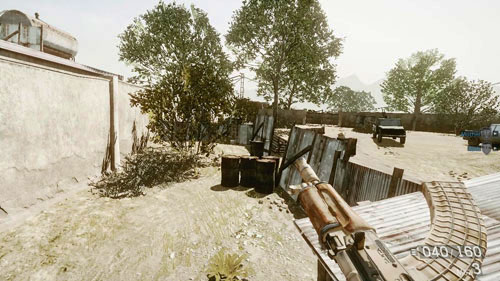 Run through it, hide behind the open door to the right of the car, remove one enemy in front and run away - Mission 08: Finding Faraz - Campaign - Medal of Honor: Warfighter - Game Guide and Walkthrough