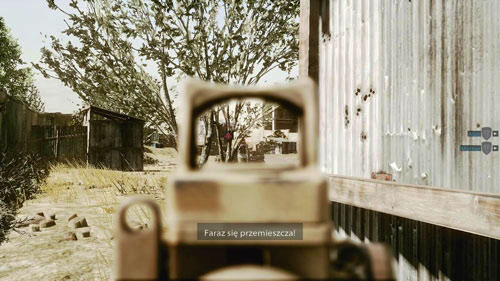 Run behind the companions toward the closed door and hide behind the iron hut standing closest to it - Mission 08: Finding Faraz - Campaign - Medal of Honor: Warfighter - Game Guide and Walkthrough