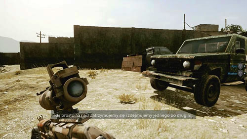 Do not run on it, just go to the left, down, and then climb over and hide behind the wall on the left (see picture above) - Mission 08: Finding Faraz - Campaign - Medal of Honor: Warfighter - Game Guide and Walkthrough