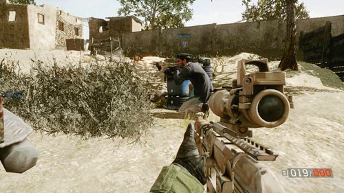 Run up the stairs and watch out for enemies, if not you haven't killed them already - one is hiding just around the corner house on the left - Mission 08: Finding Faraz - Campaign - Medal of Honor: Warfighter - Game Guide and Walkthrough