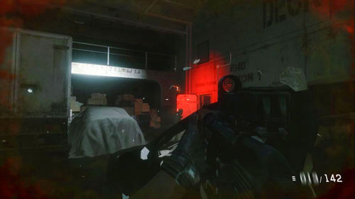 Run forward close to the wall holding the right and hide behind the other trailer - Mission 12: Bump in the Night - Campaign - Medal of Honor: Warfighter - Game Guide and Walkthrough