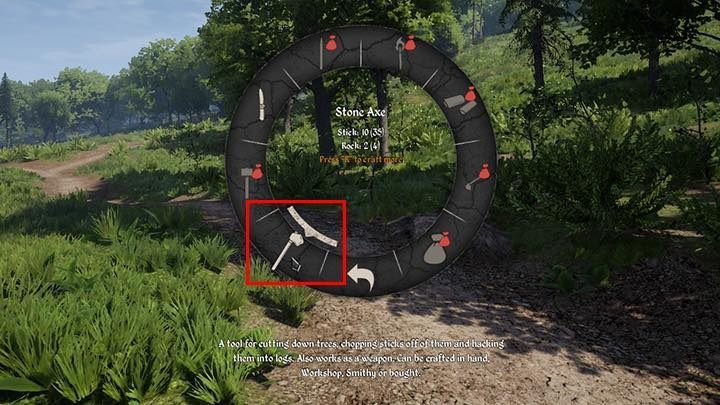 If you have more rocks and sticks in the inventory, you can press R instead of clicking to immediately craft several items at once - Medieval Dynasty: Beginners Guide & Tips - Basics - Medieval Dynasty Guide