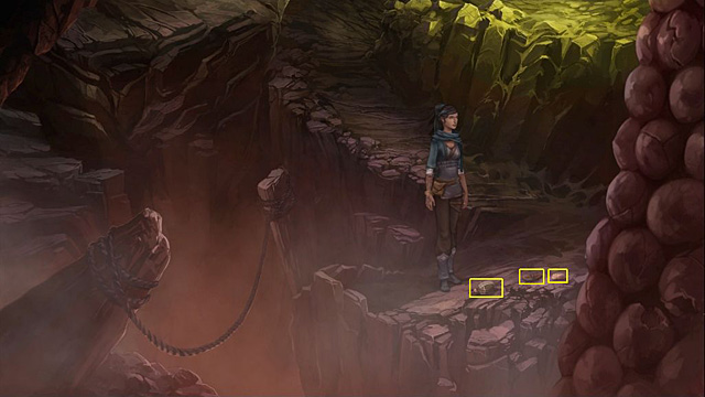 Go lower and take alcohol, a horse brush, and a bandage - Find the hidden lock of the burial chamber - Chapter I - Memoria - Game Guide and Walkthrough