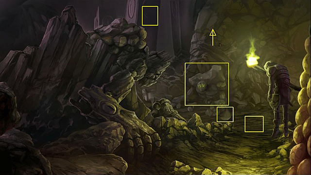 Use the activation spell on the stone guardian - Free yourself from the burial chamber - Chapter I - Memoria - Game Guide and Walkthrough