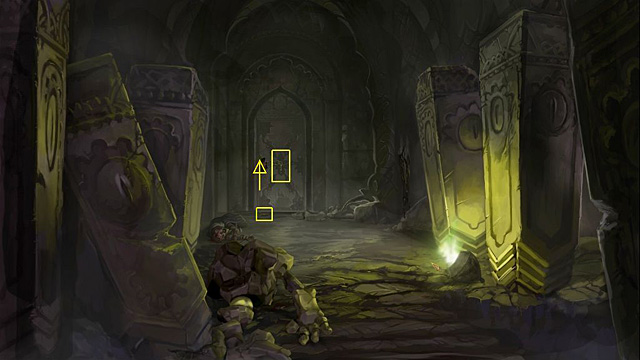 In the inventory use the bandage with the staff and then use the staff with bandage with the beetle leg - Pull down the door - Chapter I - Memoria - Game Guide and Walkthrough