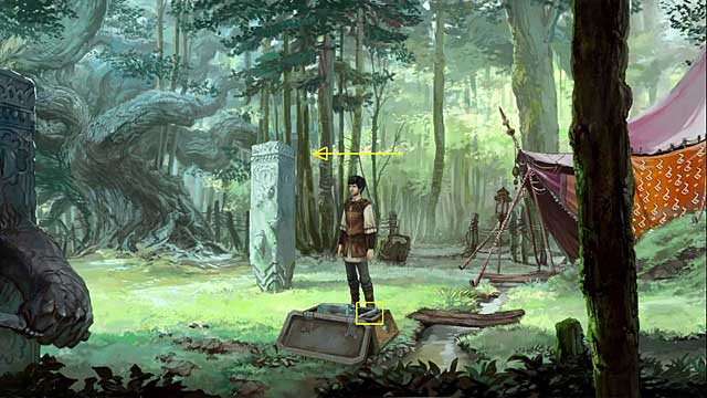 Open the chest by using the key and take a chisel - Remove the mask from the statue - Chapter II - Memoria - Game Guide and Walkthrough