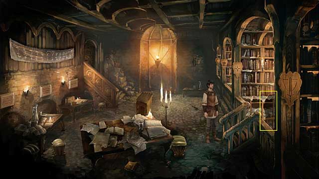 Go to the right - to the library - Find the magical power accumulator in the Academy and something that will attract the suspect - Chapter II - Memoria - Game Guide and Walkthrough