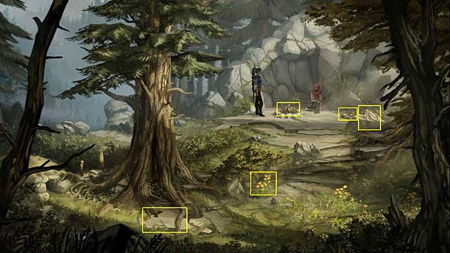 Take all wooden logs, a pelt and a rope - Find something to eat - Chapter II - Memoria - Game Guide and Walkthrough