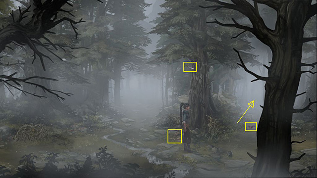 Here Sadja will find the rabbit remains and her dagger - Follow Rachwans trail - Chapter III - Memoria - Game Guide and Walkthrough