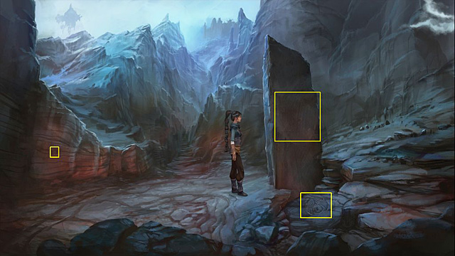 Sadja is in the rocky place with a monolith - Find all six spirits of elements and three secret chambers - Chapter V - Memoria - Game Guide and Walkthrough