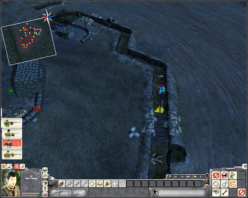 Select a second soldier from [20] and place him exactly in the position, which is shown in the picture below - Mission 5: Happy Tet Day - p. 2 - North Vietnamese - Men of War: Vietnam - Game Guide and Walkthrough