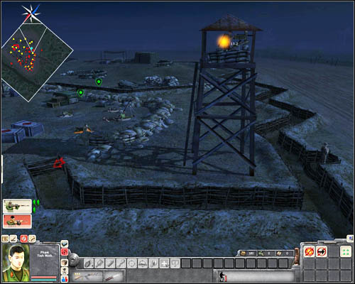 Hide two men with knives in the position shown in the picture below - Mission 5: Happy Tet Day - p. 2 - North Vietnamese - Men of War: Vietnam - Game Guide and Walkthrough