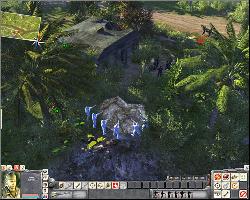 Throw a grenade into the group of enemies and quickly hide behind the boulder - Mission 1: What A Job! - p. 1 - USA - Men of War: Vietnam - Game Guide and Walkthrough