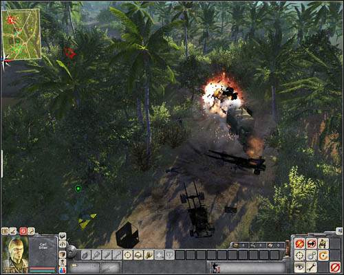 Look at the map in this guide - virtually all the enemies to the right of the border formed by [38] and [39] will not move from their positions, even if they notice the deaths of their comrades - Mission 1: What A Job! - p. 2 - USA - Men of War: Vietnam - Game Guide and Walkthrough