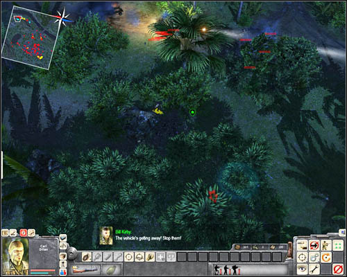 Make sure that your three soldiers are running to the boulder in [3] and quickly select the two remaining soldiers in [2] - Mission 2: Bon Voyage to Cambodia - p. 1 - USA - Men of War: Vietnam - Game Guide and Walkthrough