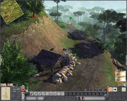 Always place the heavy machinegun on the edge of the hill with a road - Mission 3: On the Trail of Uncle Ho - p. 3 - USA - Men of War: Vietnam - Game Guide and Walkthrough
