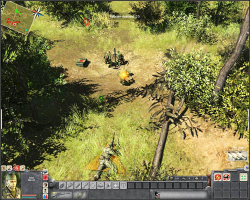 Before the patrolling guard comes back, quickly crawl to [11] and hide - Mission 4: Die Hard Attack - p. 1 - USA - Men of War: Vietnam - Game Guide and Walkthrough