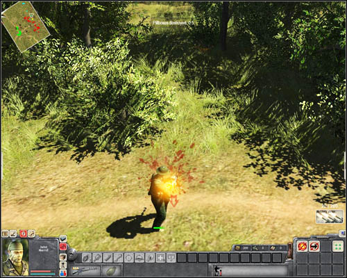 Look for a fallen log near the edge of the map in [13] and hide behind it (look at the picture below) - Mission 4: Die Hard Attack - p. 1 - USA - Men of War: Vietnam - Game Guide and Walkthrough