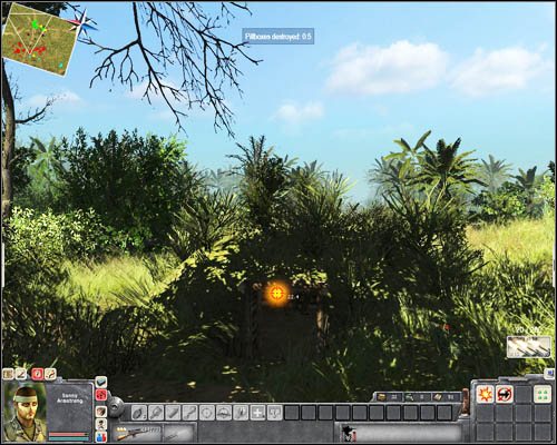 Select John Merrill and go to [18] and then crawl to [17] - Mission 4: Die Hard Attack - p. 1 - USA - Men of War: Vietnam - Game Guide and Walkthrough