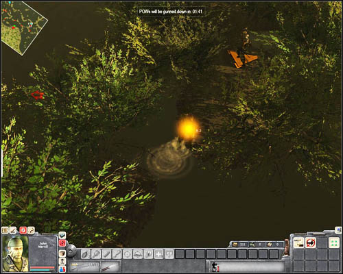 Even though there's only one minute or less left to the execution, you're just one step from freeing the prisoners - Mission 5: Long Way Home - p. 1 - USA - Men of War: Vietnam - Game Guide and Walkthrough