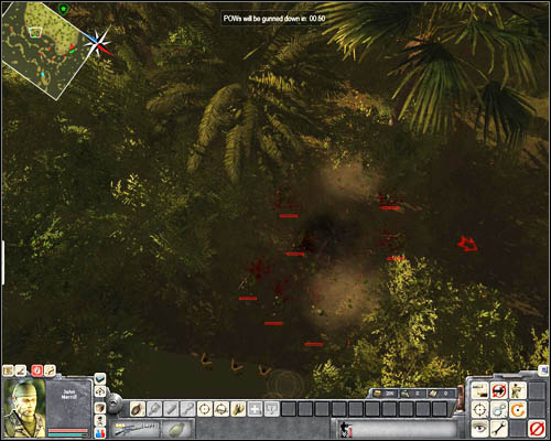 New objective: Rescue the American POWs from their cells - Mission 5: Long Way Home - p. 1 - USA - Men of War: Vietnam - Game Guide and Walkthrough